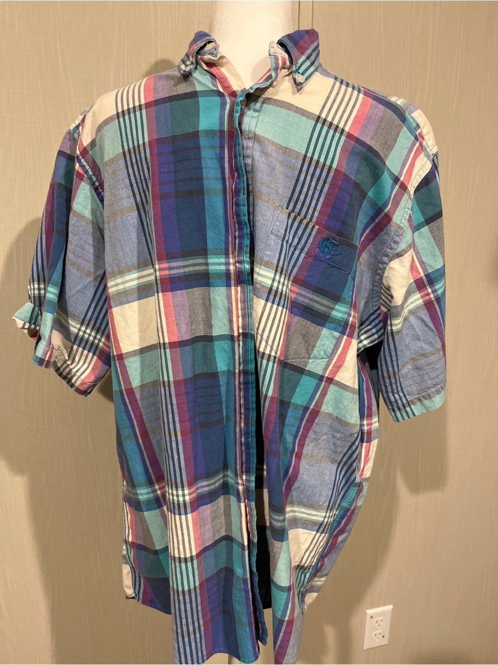 Vintage 90s Hunt Club Plaid Shirt L